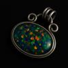 Natural Opal Pendant 28 ct 925 Sterling Silver Multicolor Oval Cut October Birthday Birthstone