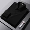 Men's Korean Style Slim Fit White Long Sleeve Business Shirt - Formal Professional Wear