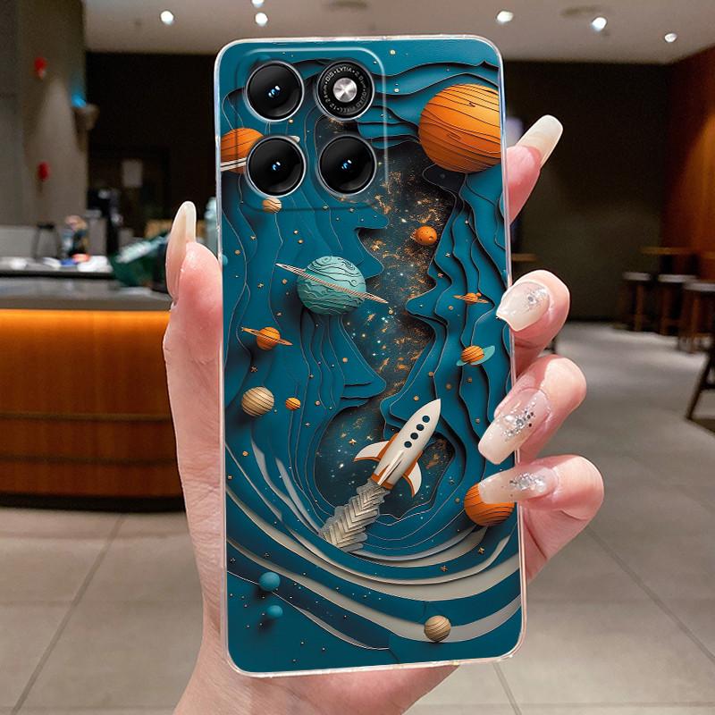 Etui Na Motorola Edge 70 Fusion Przezroczyste Luksusowe Modne Motyl Kwiaty Miękki TPU Silikonowy Pokrowiec Na Telefon dla Edge70 Fusion Zderzak
