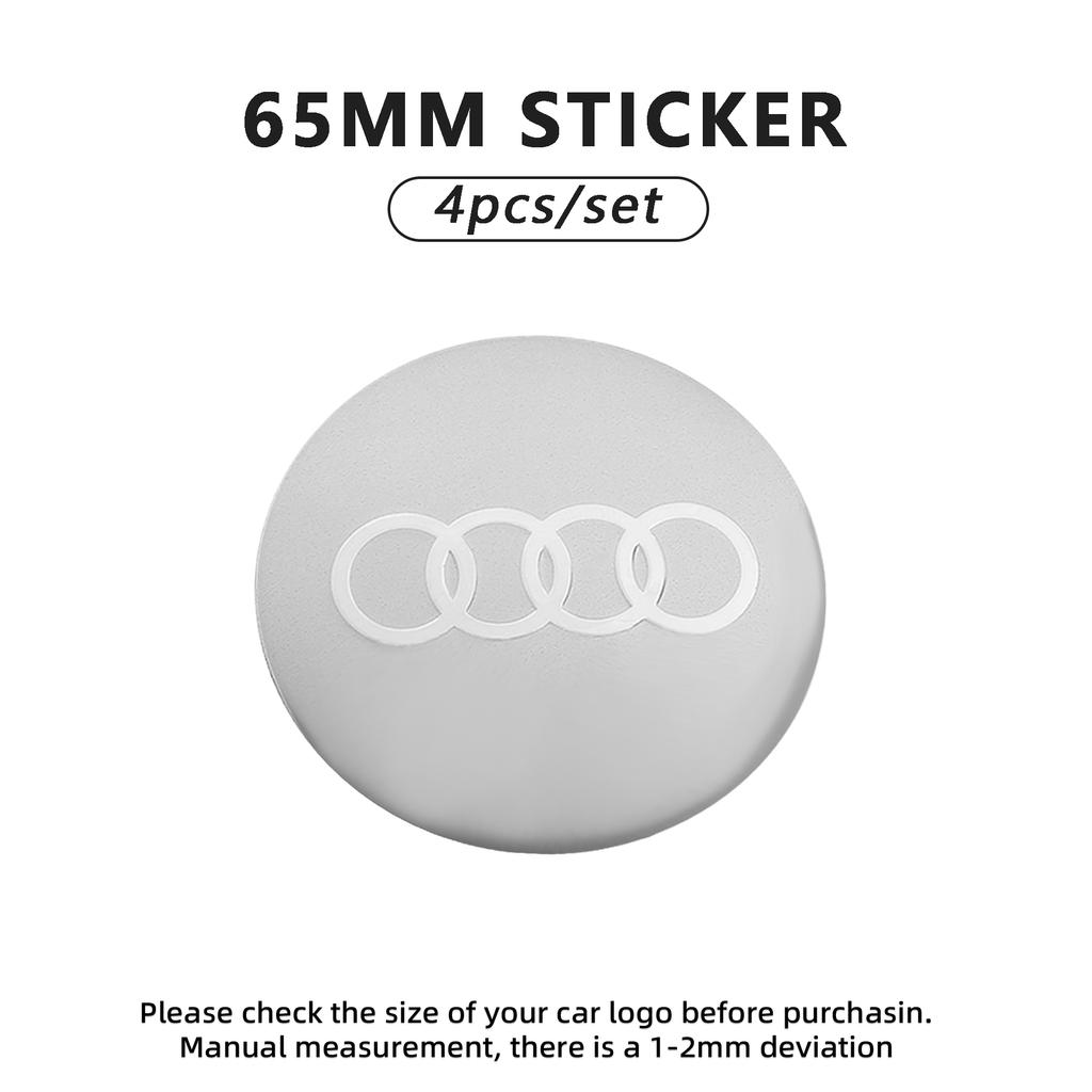 For S1 A7 56mm 60mm 65mm Car Wheel Hub Cap Metal Emblem Dust-Proof Logo Sticker Decals For S1 A1 A3 A4 A5 A6 A7 S3 S4 S5 S6 RS3 RS4 RS5