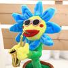 Saxophone Sunflower Plush Toy With Singing And Dancing Functions For Kids Gift