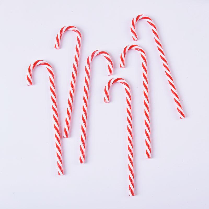 6 /1 Pack Acrylic Christmas Crutches 15CM Christmas Tree Decoration Small Crutches Candy Pendant Hanging Decorations For Christmas