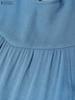 ZANZEA Women Elegant Casual Round Neck Solid Color Long Sleeve Loose Dress