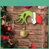 Encantador Pendurador de Porta de Natal de Madeira Grinch Guirlanda Para Decoração Festiva da Casa
