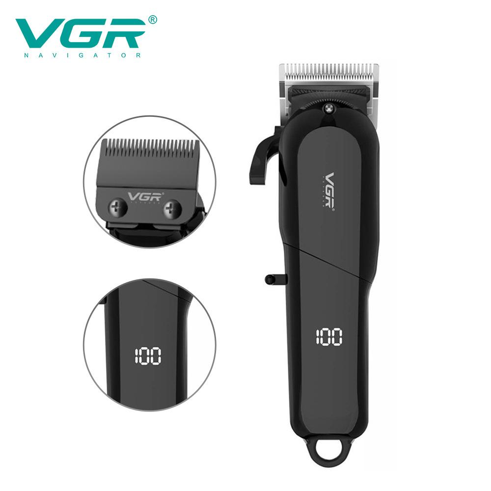 VGR Hair Clipper Hairdressing Salon Professional USB Charging Hair Clipper Men's Electric Haircut Rechargeable Hair Clippe Home Razor Shaver V-118