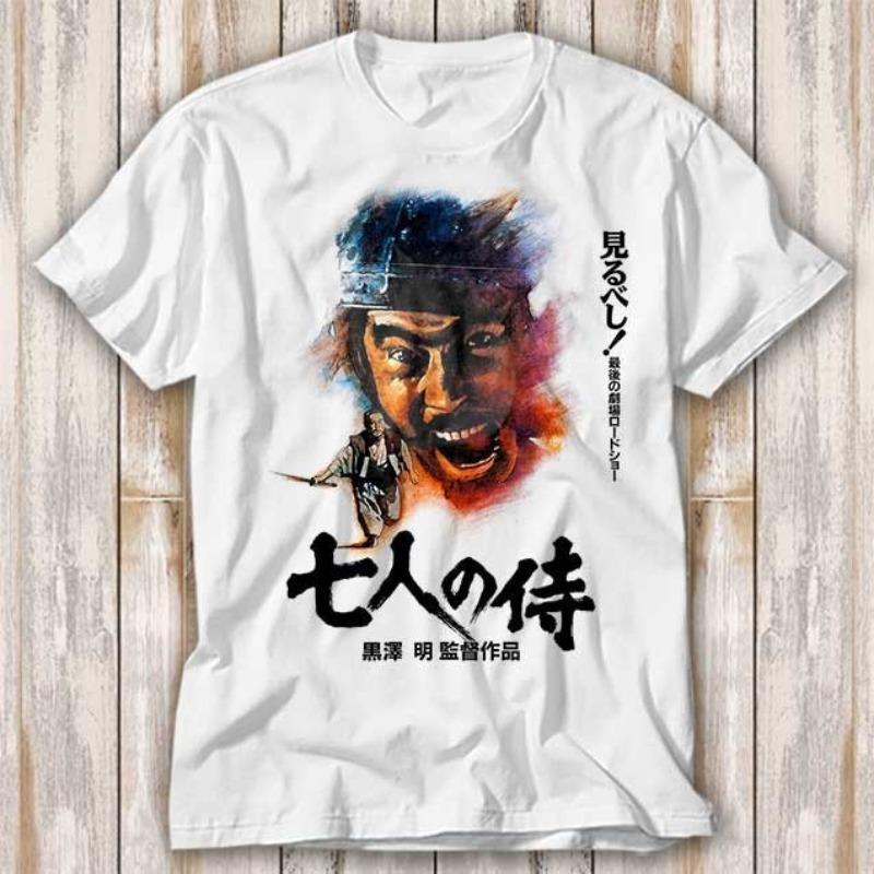 80s Japanese Movie Seven Samurai Fun Mens Tshirt Summer New Item Suitable for Both Men and Women Casual Fashion Tshirt