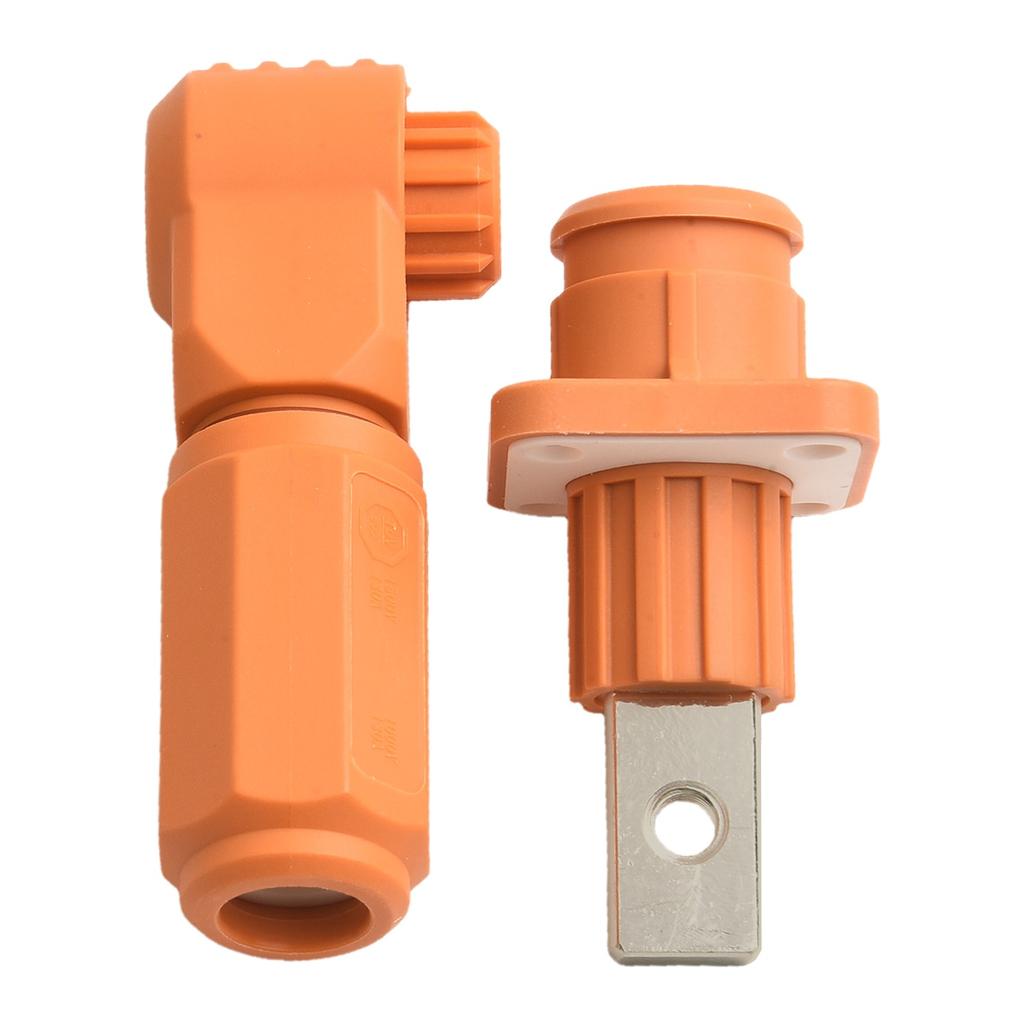 Energy Storage Power Connector 120A Quick Terminal Elbow Type with Silver Plated Copper Metal Parts and IP67 Waterproof Rating