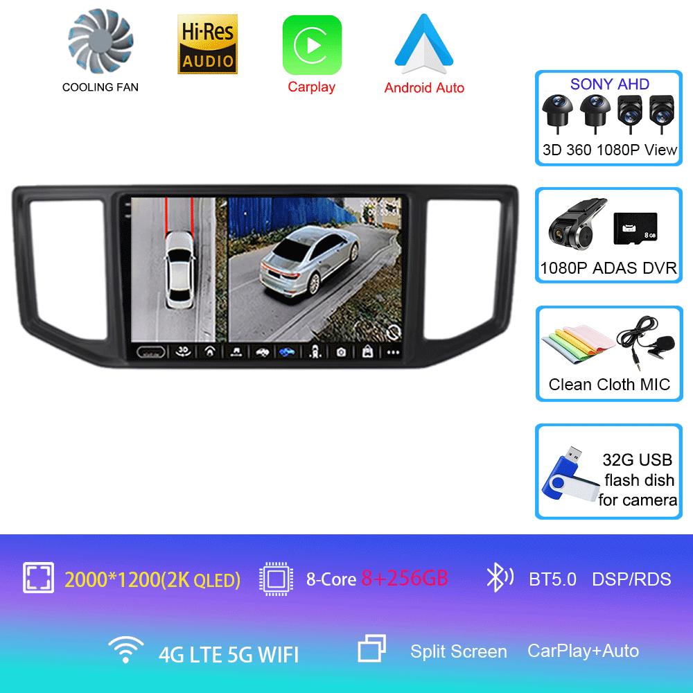 Android 14 Video Player For VW Crafter Man Tge 2017 2018 2019 2020 Car Radio Multimedia Navigation Wireless Carplay QLED Screen
