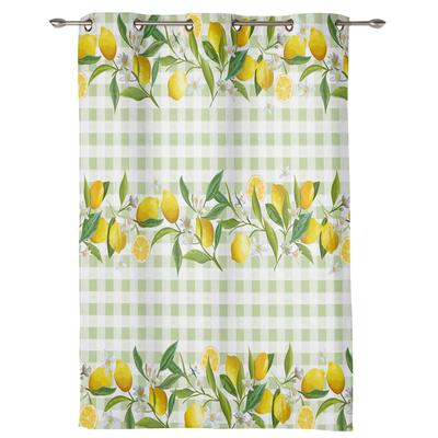 Modern Window Curtains for Living Room Summer Lemon Plaid Curtains for Child Bedroom Kitchen Decor Blinds Drapes