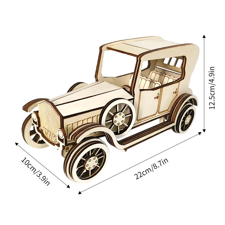 Custom 3D Wooden Excavator Puzzle – Handmade DIY Toy for Children s Education