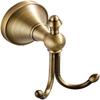 Solid Brass Double Hooks Towel Rack, Antique Bath Robe Hook, Vintage Bathroom Door Clothes Hanger for Bathroom Kitchen