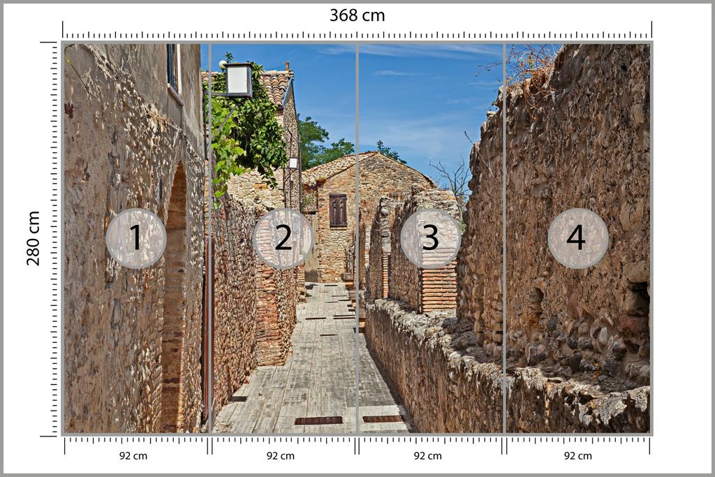 Photomural Italian Street Smooth Vinyl 368x280