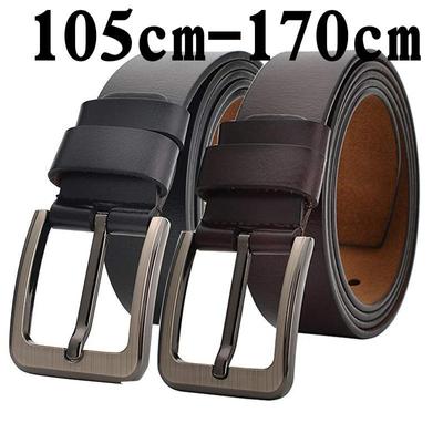 Genuine Leather Belt Men 110-170cm Large Size Luxury Designer Belts Men Genuine Leather High Quality Waist Belt