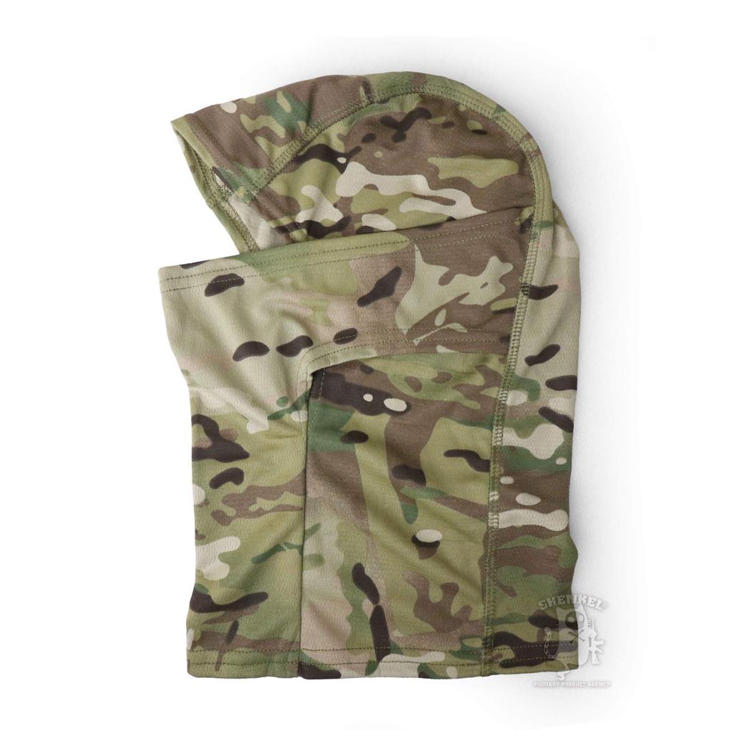 SHENKEL Mesh Balaclava Balaclava Neck Warmer 3-Way (Camouflage Multicam) - Lightweight, Breathable, Moisture-Wicking, Quick-Drying,