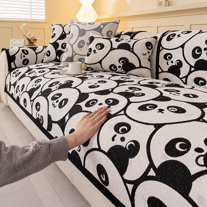 Chenier Sofa Cushion Universal In All Seasons, Non-Slip Seat Cushion New Straight Row Anti-Cat Scratch Sofa Cover Cover Cloth