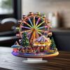 2D Flat 3mm Thick Acrylic Ferris Wheel Ornament Wall Hanging Decor for Home Desktop Christmas Wedding Party Decoration