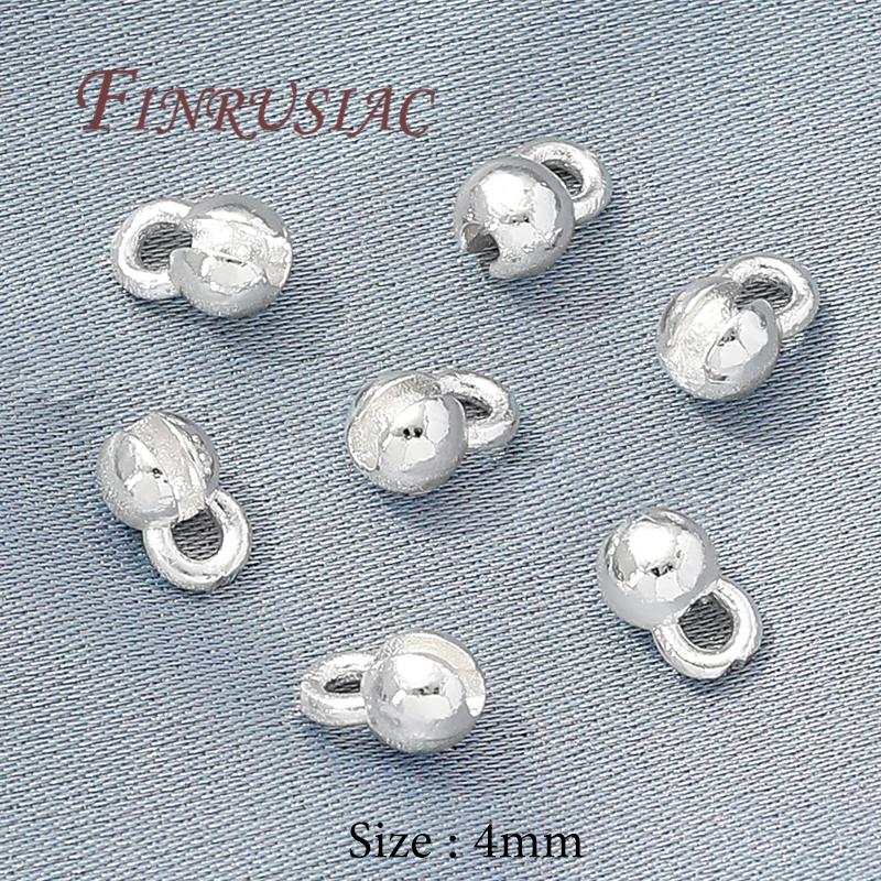 Crimp Beads For Jewelry 18K Gold Plated Crimps Cover Findings For DIY Bracelets Accessories Bead Tip Ball Chain Connectors