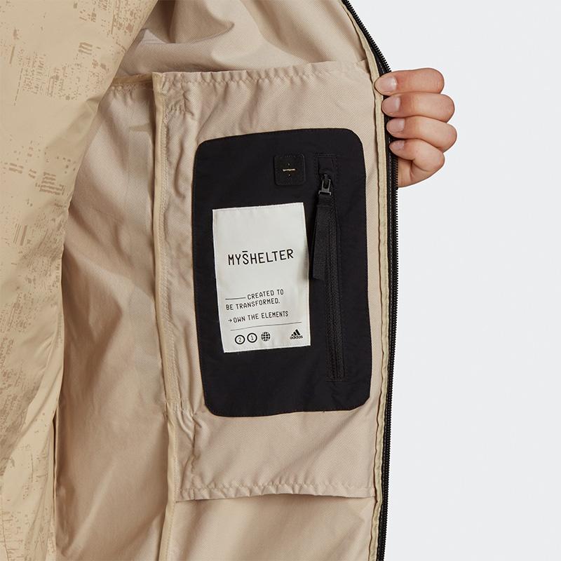 Adidas Myshelter Windproof Solid Color Sports Jacket Women Jacket Khaki GR0597