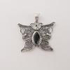 Black Onyx Gemstone 925 Sterling Silver Jewelry Handmade Women Pendant 1.5" CP-41-16