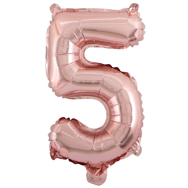 32inch Gold Rose Blue Silver Number Aluminum Film Balloons Digital Baby Shower Christmas Wedding Happy Birthday Party Decoration