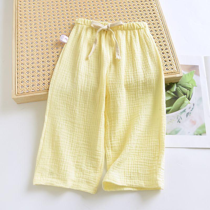 New Children's Summer Thin Cotton Gauze Sleeping Pants Children's Pants Home Mosquito Repellent Pants