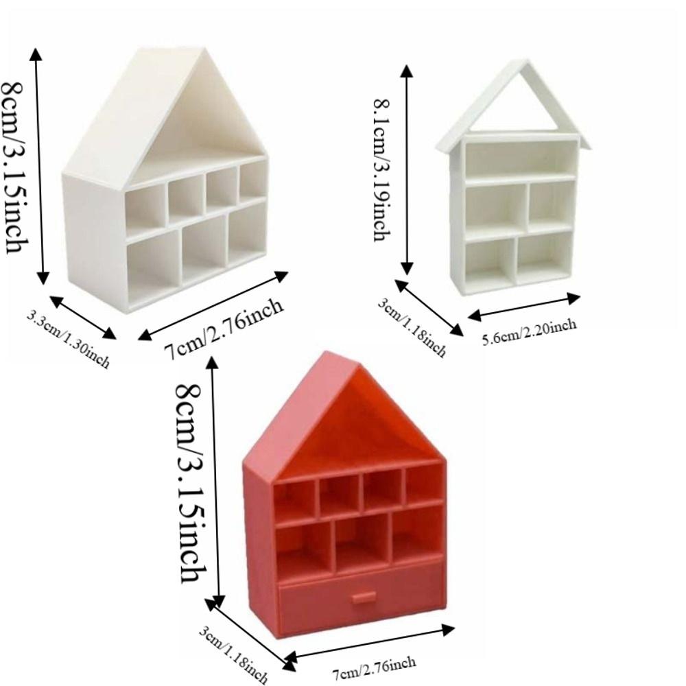 1pc / 2pcs / 3pcs White / Red Ring Necklace Organizer Earrings Storage Box  Desktop Decor