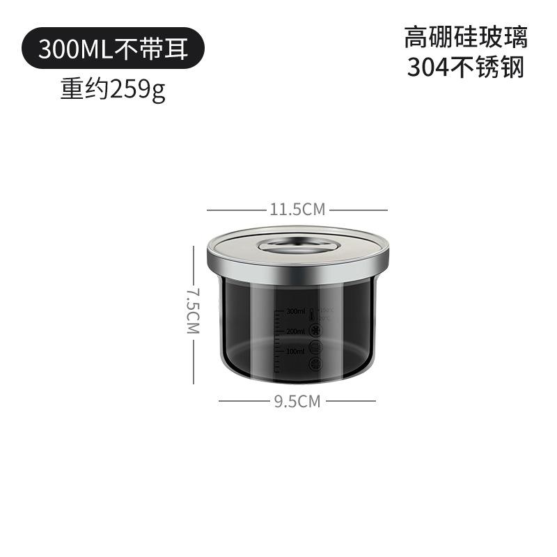 Transparent Heat-resistant Glass Pan Binaural Soup Pot Household Stew Pot Cooking Cookware Kitchen Accessories