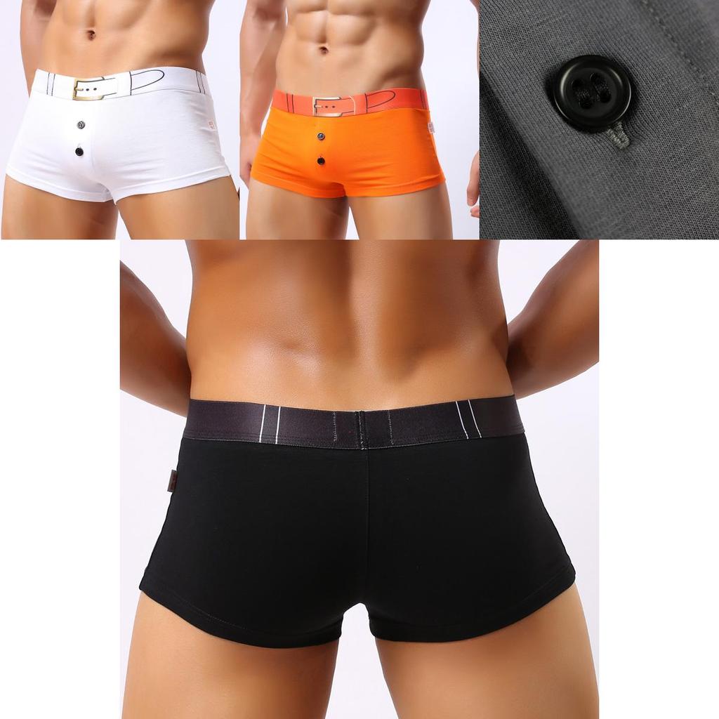 Premium Quality Men 3d Print Underwear Featuring Button File Open Bulge Design For Ultimate Comfort