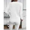 Maglione Classico a Treccia Girocollo, Pullover Versatile alla Moda