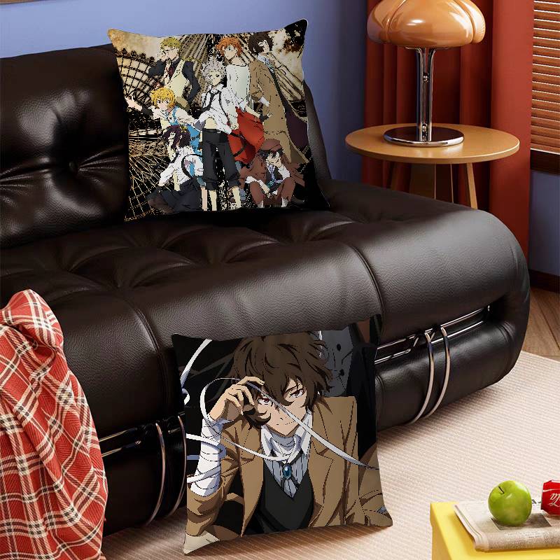 B-Bungo Stray Dogs Kissenbezug 30x50 Polyester Sofakissen Dekorative Wurfkissen Heimdekoration Kissenbezug
