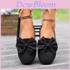 Bequeme lässige Damen-Flats mit Schleifendesign aus weichem Wildleder