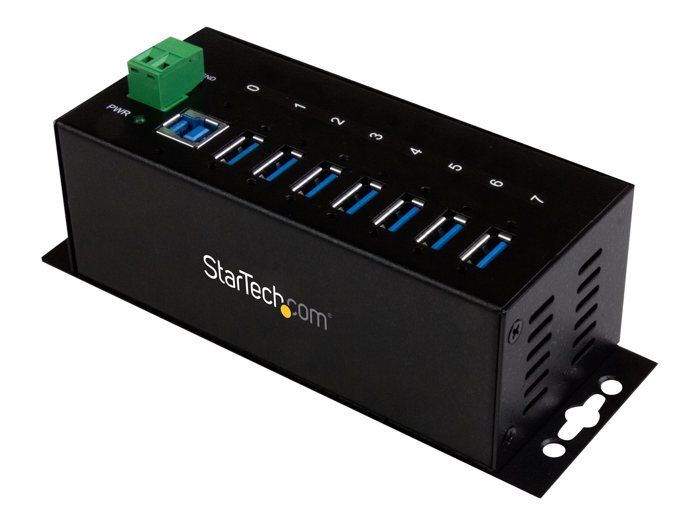 Hub USB 3.0 - STARTECH - ST7300USBME - 7 ports - Protection ESD - Montage sur rail DIN