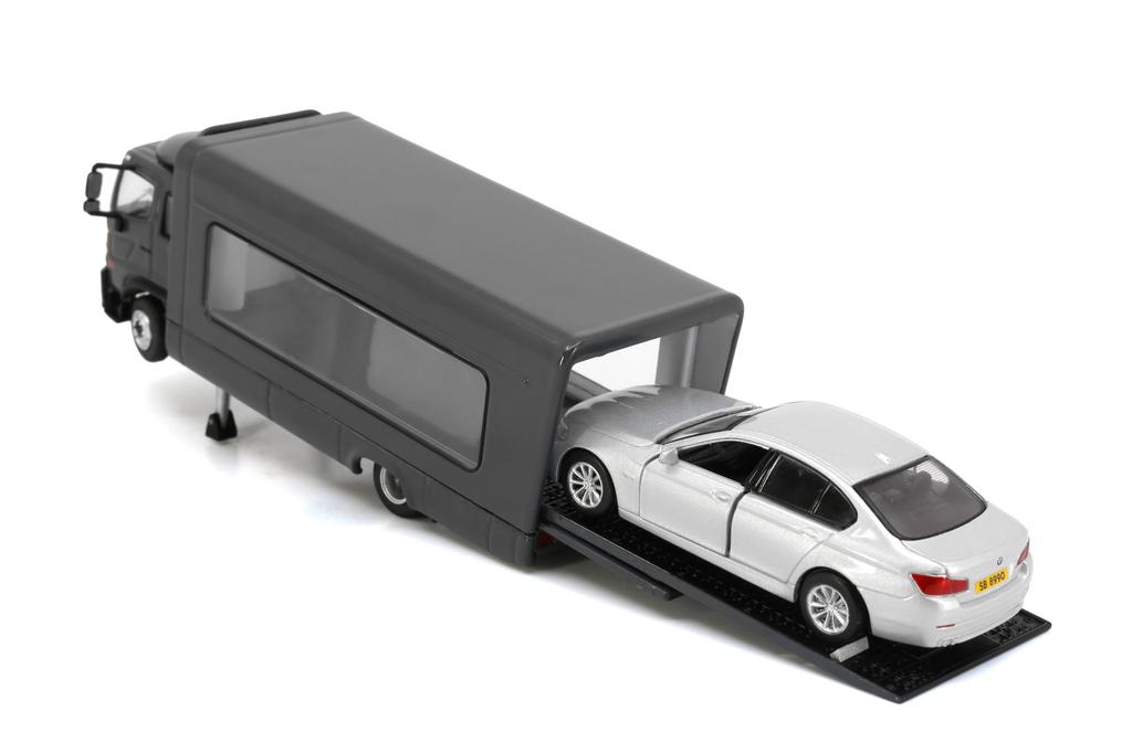 Tiny City Scale Hino 500 Roofed Loader 1/64 (Gray)