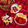 Cartoon Chinese New Year Hand Towel Lucky Horse Blessing Pattern Absorbent Towels Soft Thick Quick Drying Handkerchief