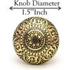 Handmade Gold Finished Classic Brass Door Knobs for Cabinets, Drawers, Wardrobes and Kitchen Cupboards - Set of 4 (38mm)