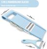 5 in 1  Slicer for Kitchen, Vegetable Cutter with Multi Blade for Potato Chips, Julienne, Shredder & Peeler, Blue