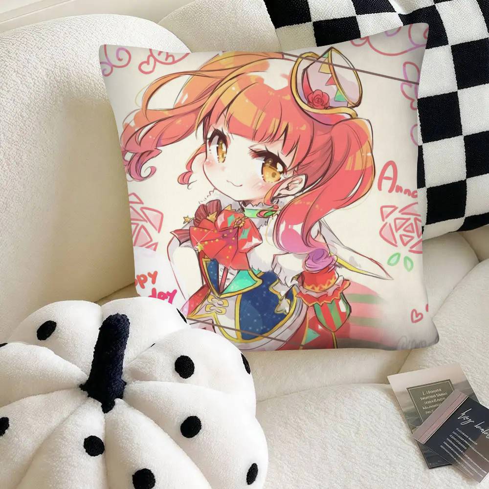Idol Anime Kiratto Pri Chan Pillow Case Fashion Square Pillowcase Bedroom Sofa Room Ins Decoration Leisure