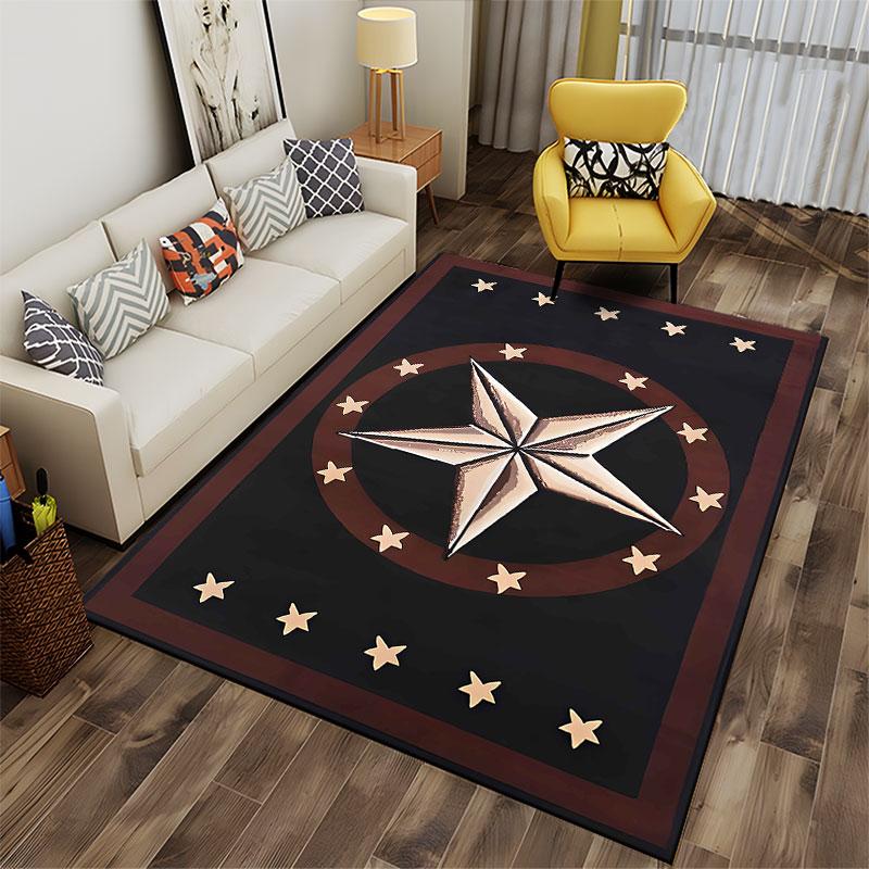 Retro Star Pattern Carpet suitable as a non-slip mat for the living room or bedroom sofa