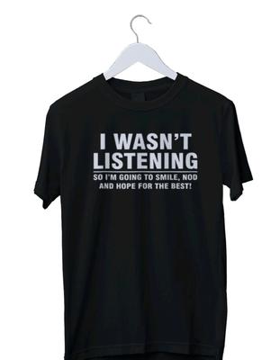 Nie słuchałem Sarkastyczna Zabawna Graficzna Koszulka Męska S M L XL 2 3 4 XL