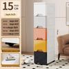 15/18/25cm Narrow Bathroom Crevice Storage Cabinet with Drawers, Multi-layer Plastic Design