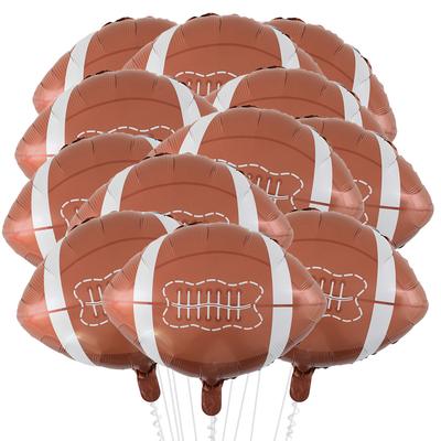 10/12/6-Pack Football Aluminum Foil Balloons, Party Decoration Balloons, Suitable for Football Game Fans, Football-Themed Birthday Party Ballo