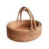 Wicker Picnic & Storage Basket for Outdoor & Home Use: Handheld Fruit, Bread, and Camping Props Basket for Countryside Adventures