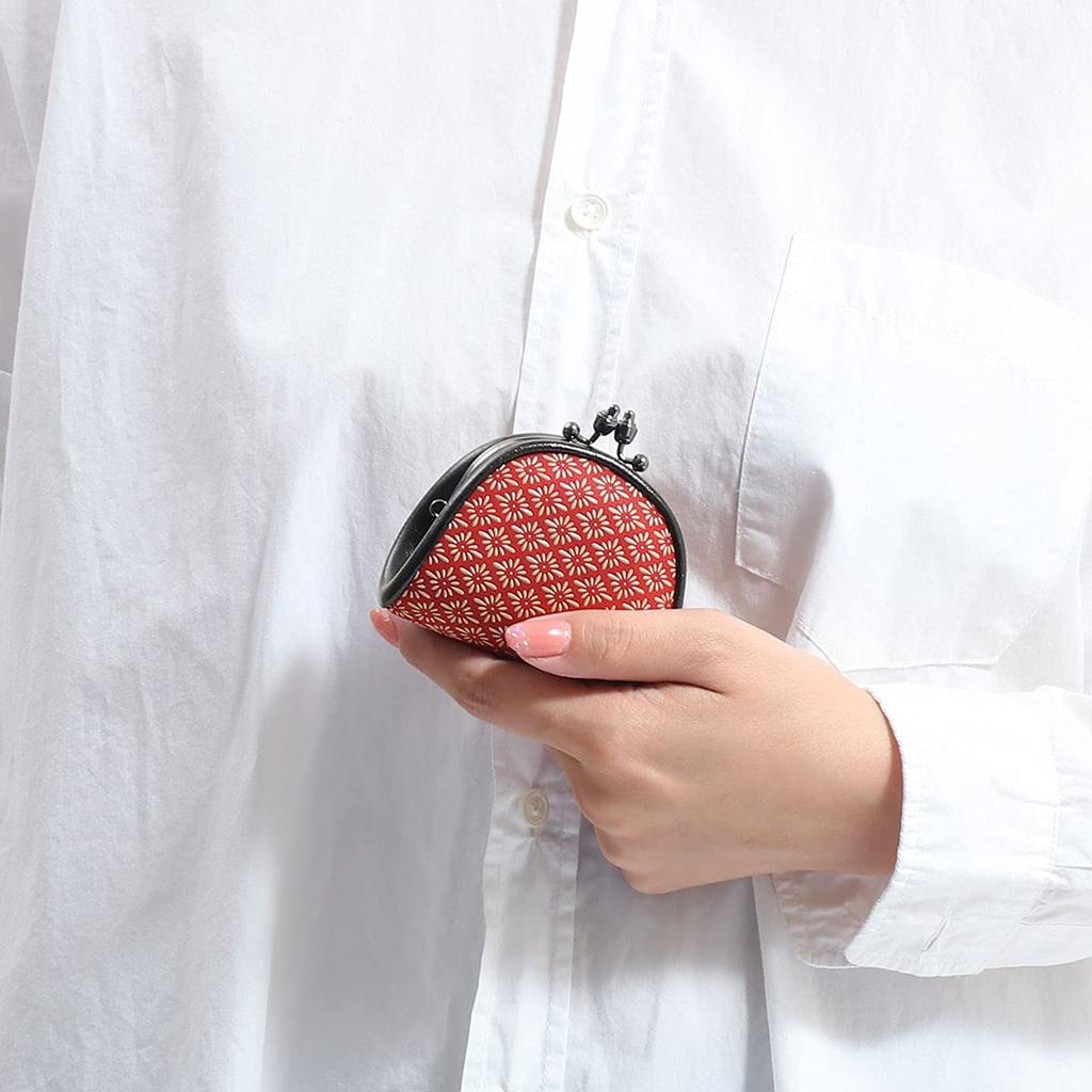 [Inden-ya] INDEN-YA Coin Purse 72H Coin Purse 1105 HydrangeaNavy x White