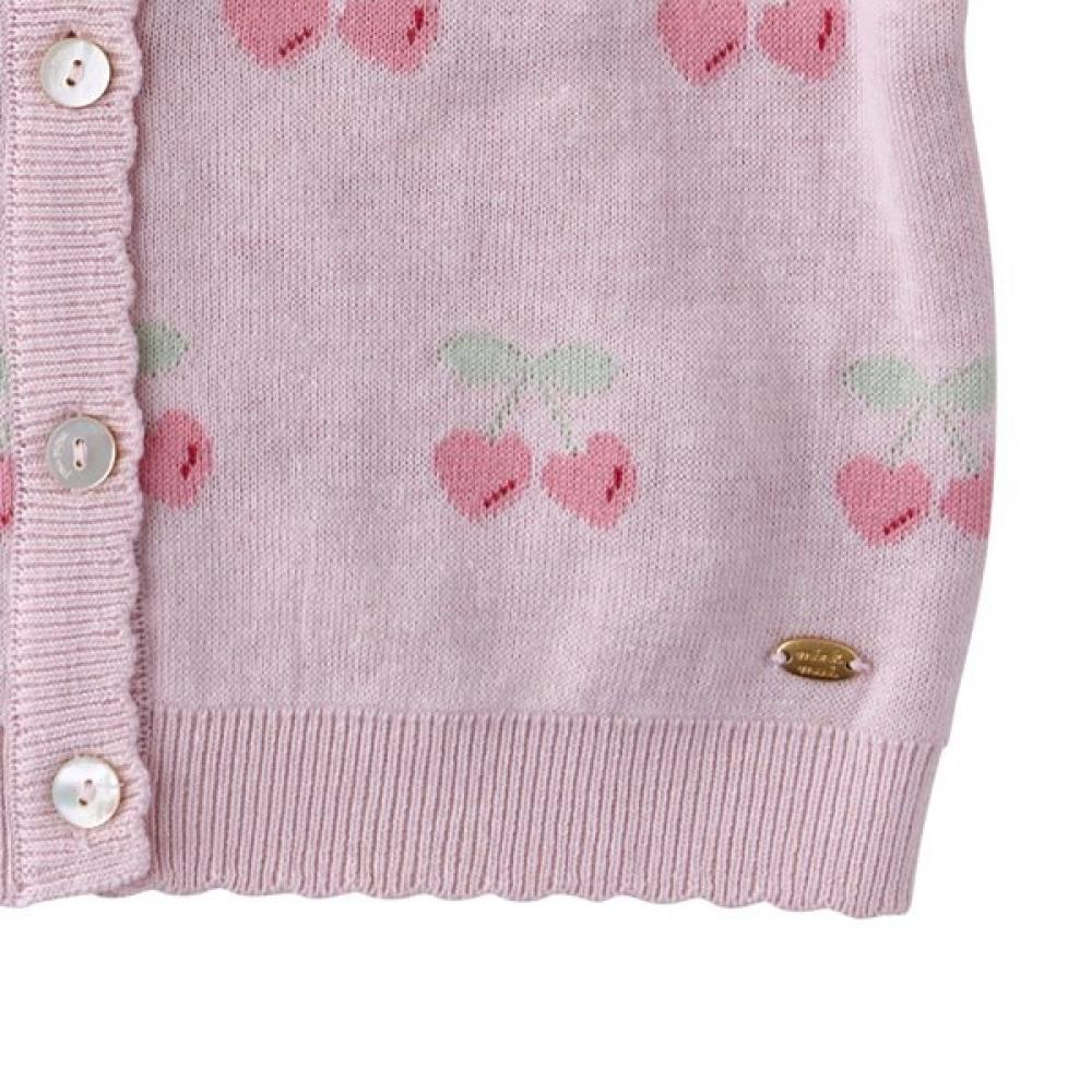 Mink Mui Heart Cherry Jacquard Knit Cardigan 36115 200 02 