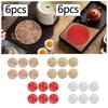 6 Pieces PVC Drink Coasters Cup Pads Multifunctional Table Top Protection Round