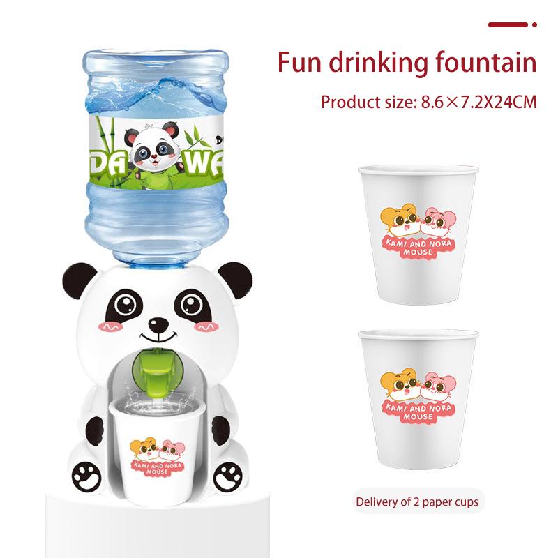 Mini Vanndispenser for Barn Barn Gave Søt Kaldt/Varmt Vann Juice Melk Drikke Fontene Simulering Tegneserie Gris Kjøkken Leke