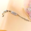 Verstellbares Medicals Alert ID-Armband mit gravierbarem Anhänger, Edelstahl, doppellagiges Armband, Handgelenkschmuck