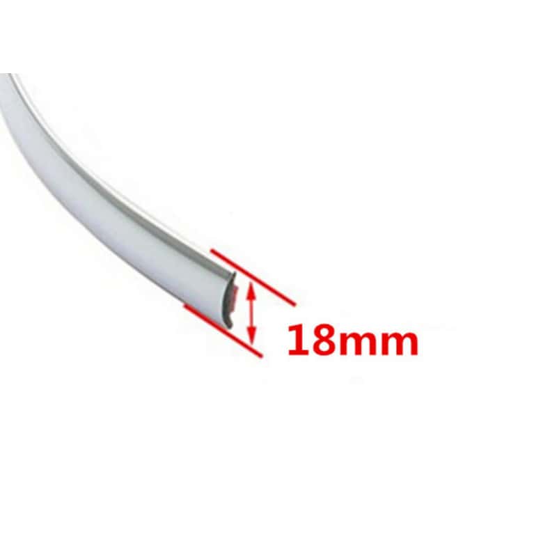 5M Exterior Car Chrome Body Strip Bumper Auto Door Protective Moulding Styling Trim
