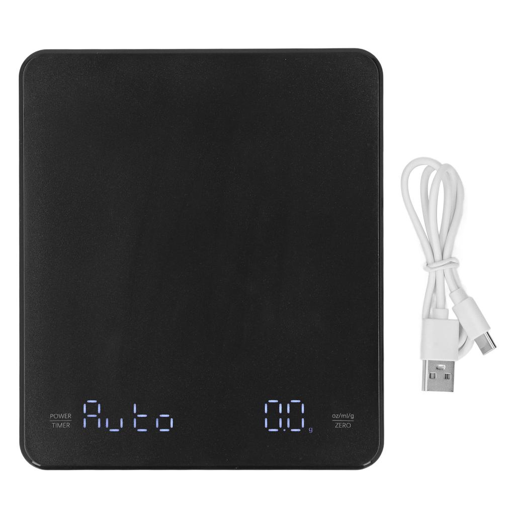 Kaffeewaage mit Timer Intelligent Wiederaufladbar 0,1g Digital Tischplatte Elektronisch Genau Sekunde