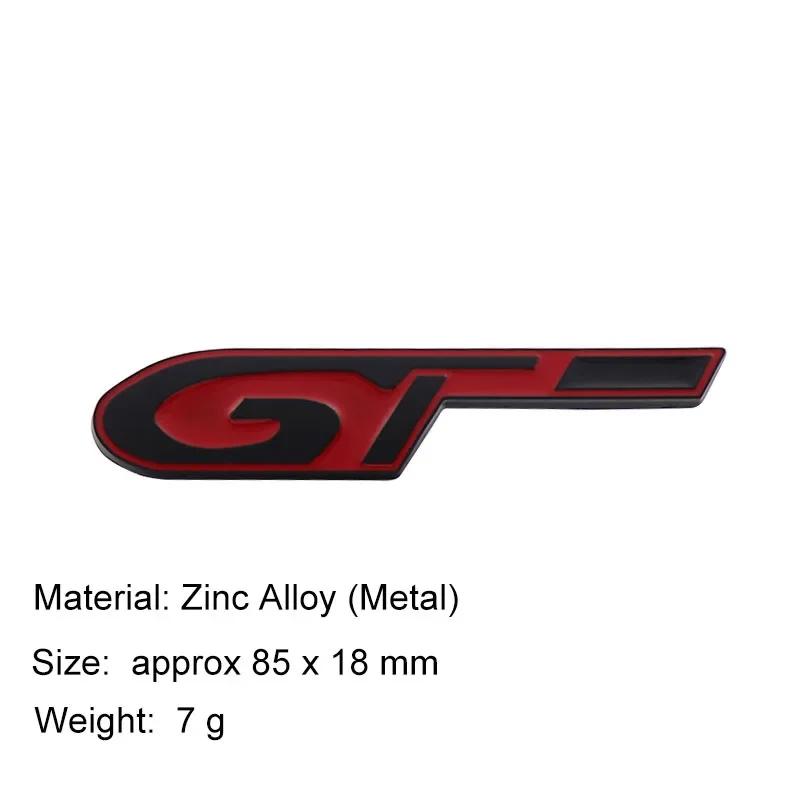AAZR1 3D Car Styling GT Sticker for 4008 GT 5008 RCZ 308 508 3008 508 408 406 Car Hood Fender Trunk Rear Nameplate Decal Emblem Badge